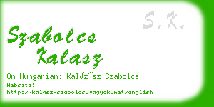 szabolcs kalasz business card